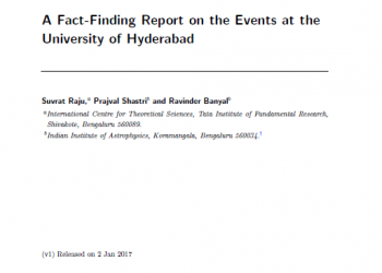 Fact Finding Report on the Events at the University of Hyderabad