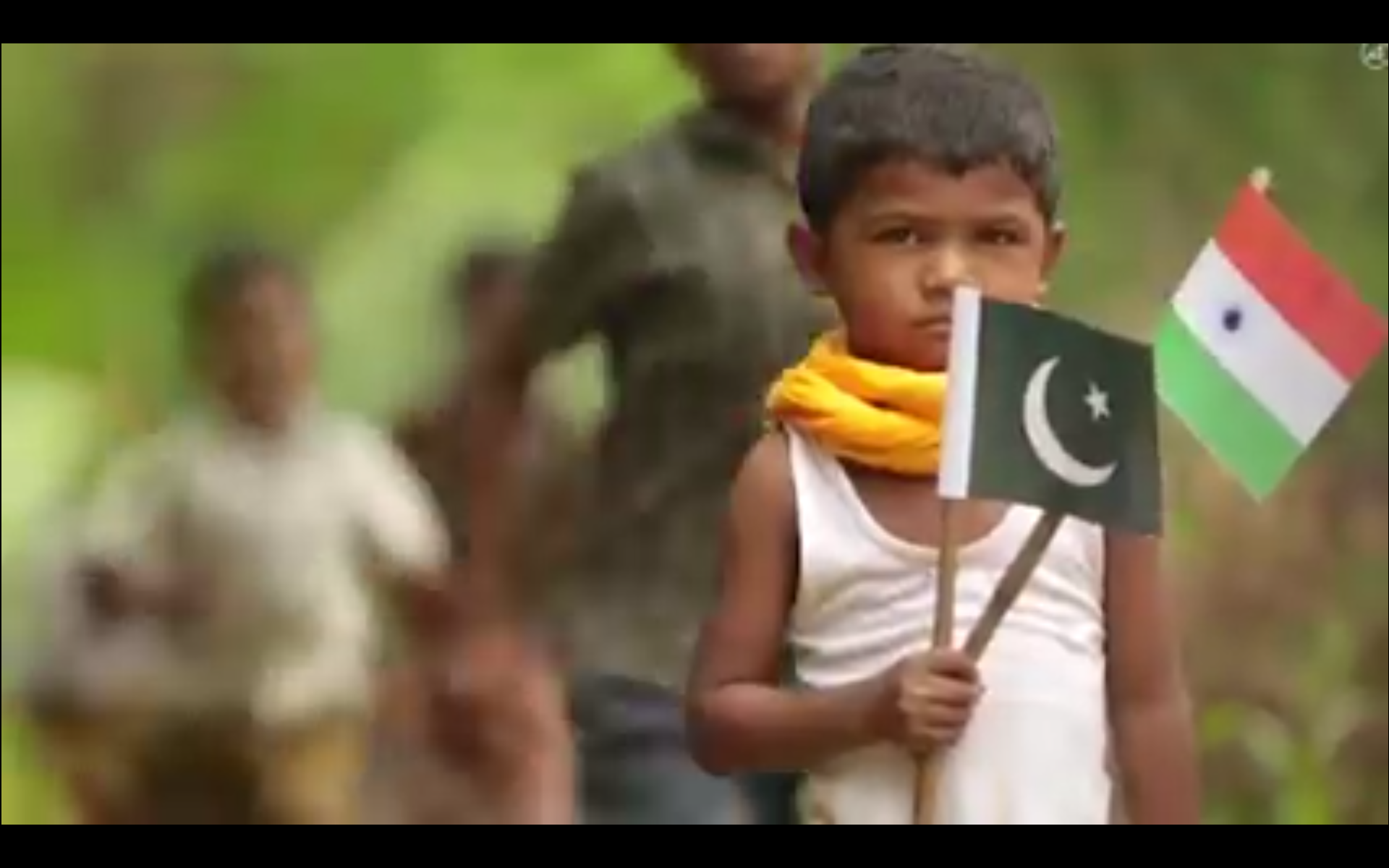 Two Young Girls from India and Pakistan Sing each other’s National Anthems