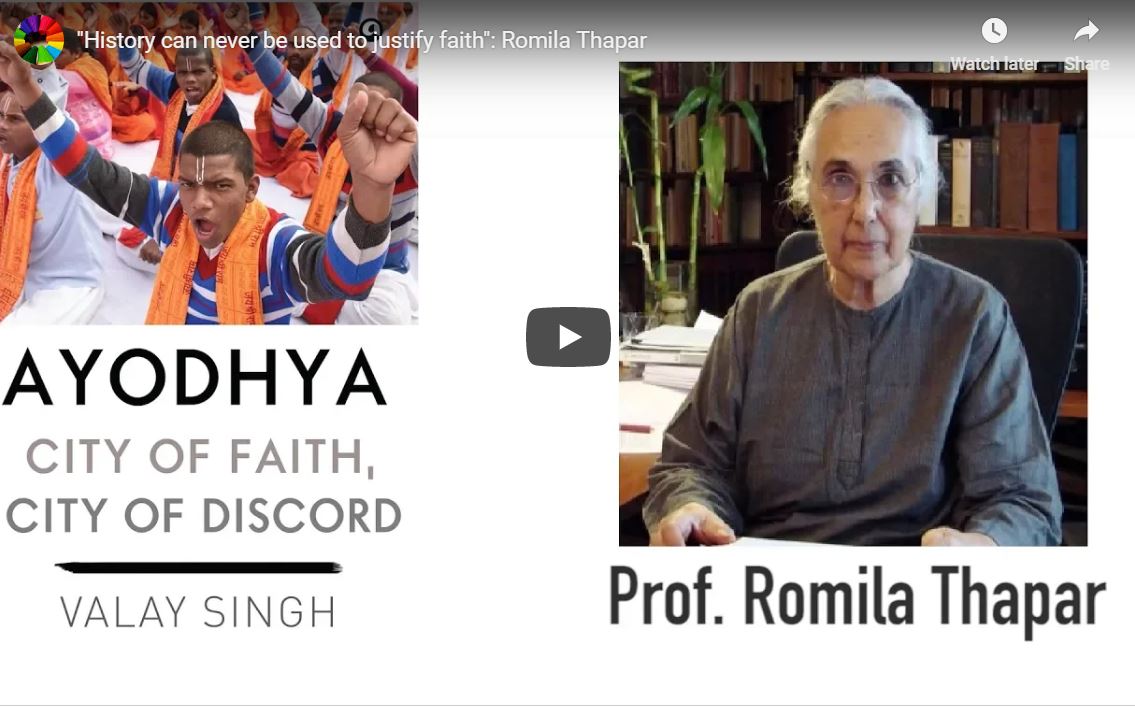 “History can never be used to justify faith”: Romila Thapar