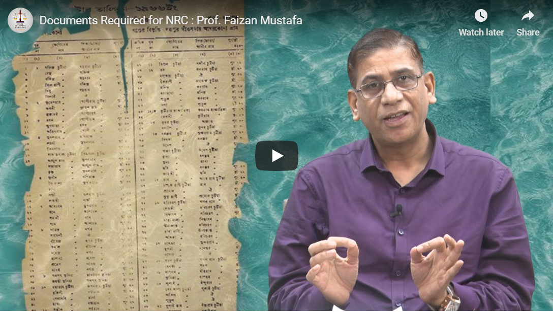 Faizan Mustafa: Which documents will be required for the NRIC?