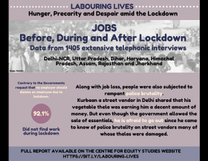 Job-loss and Hunger during the Lockdown